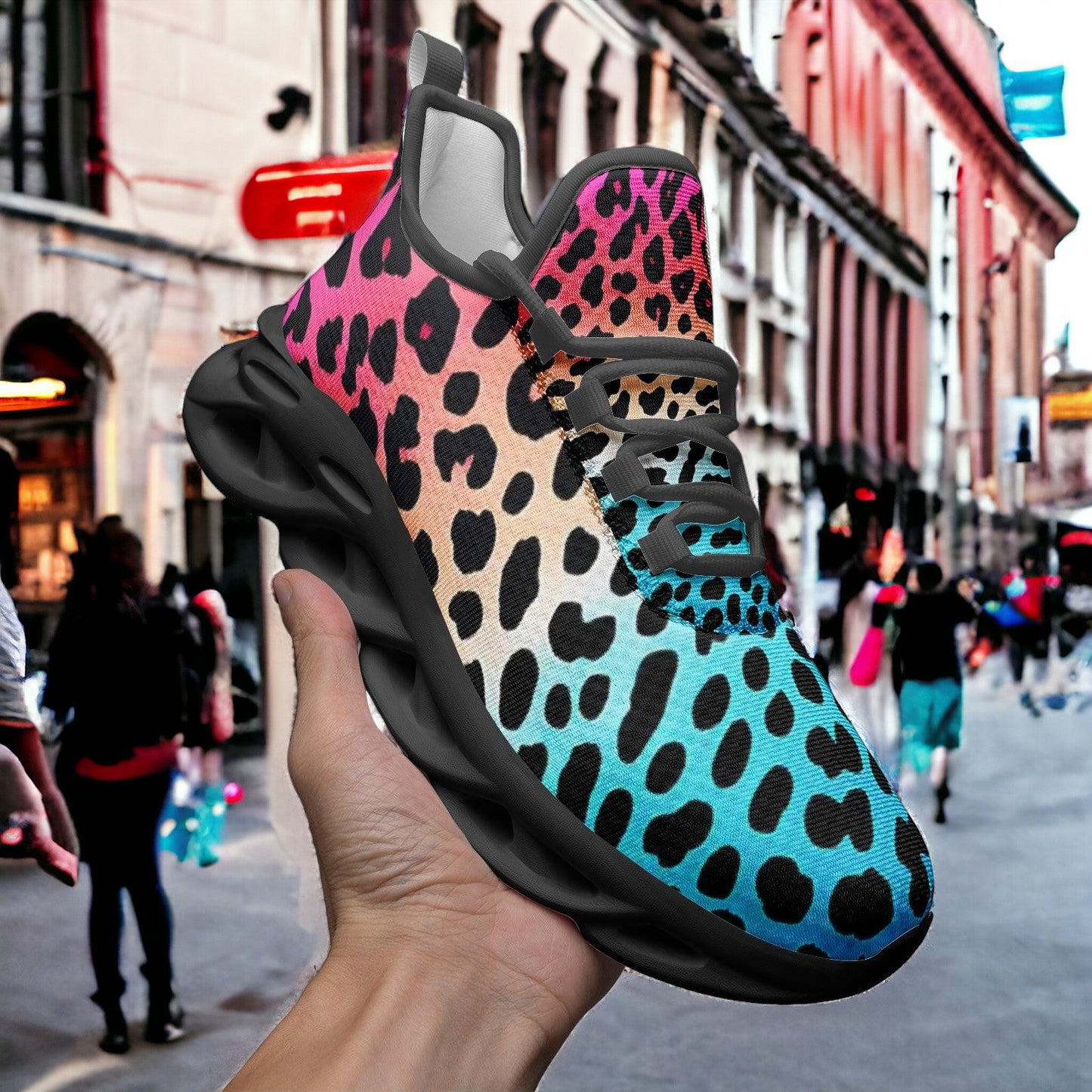 Cherry Blossom Earthy Brown Vivid Bold Art - Freaky Shoes | Custom Art Sneakers