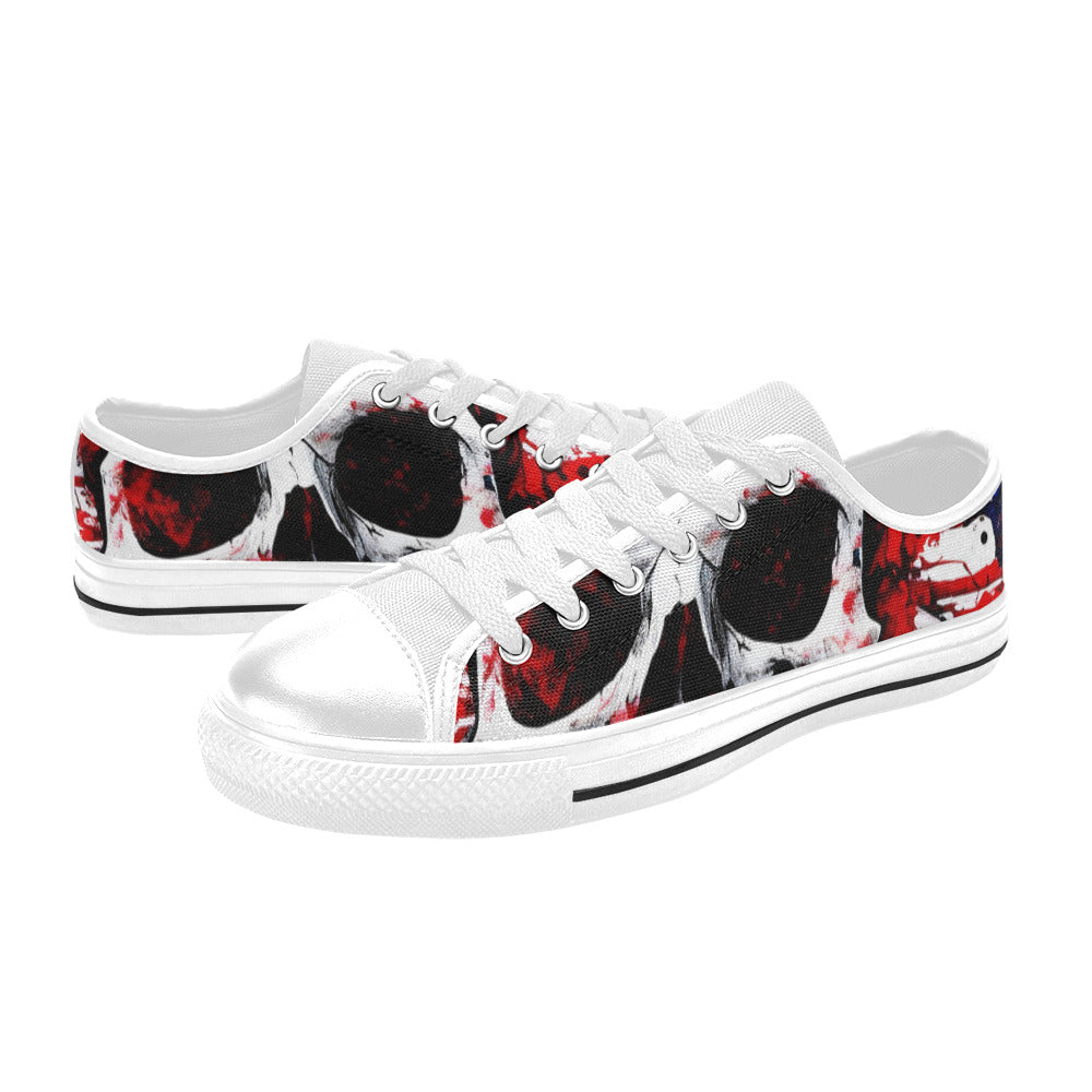 WOMEN'S Patriotic Splatter Canvas Cottagecore Custom Shoes