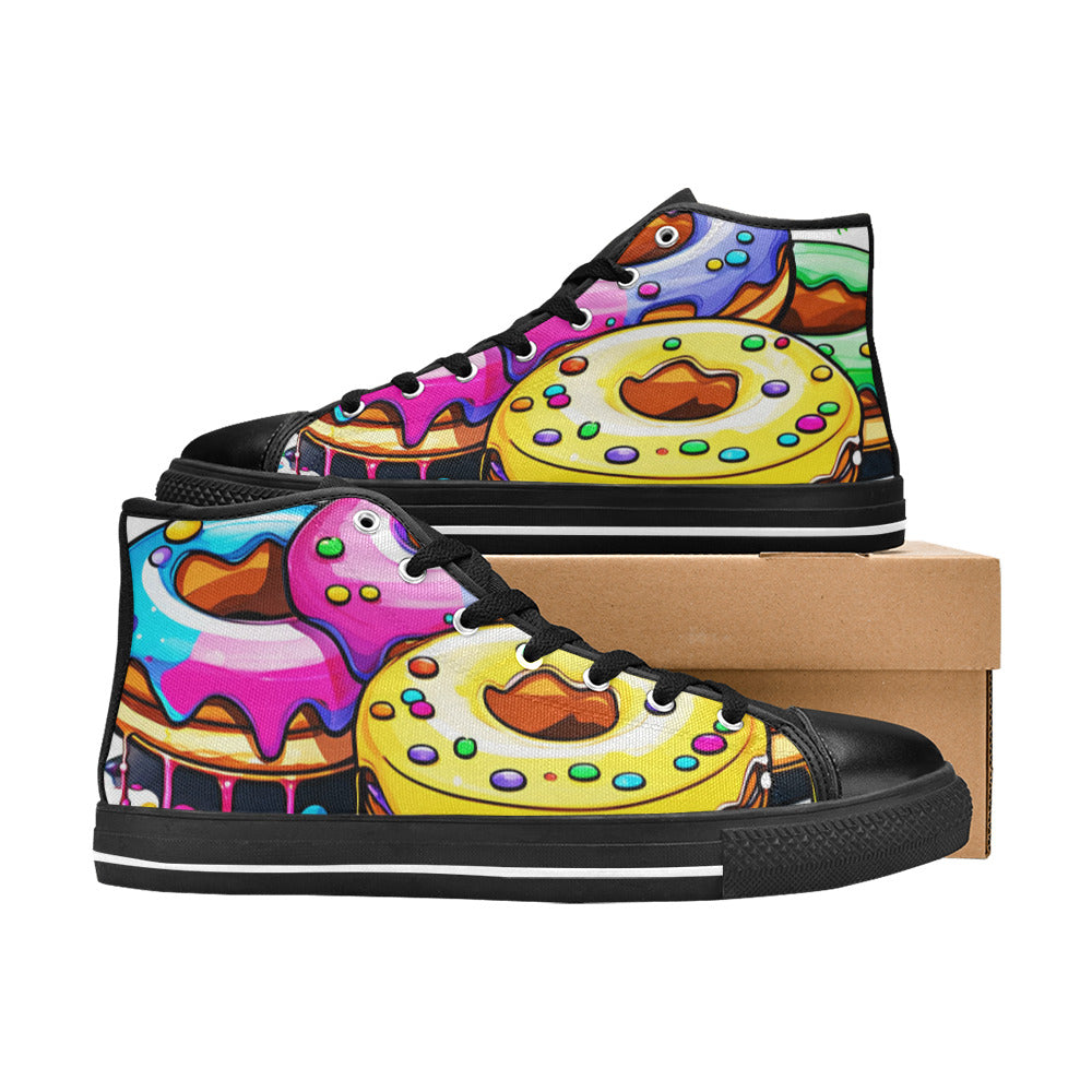 MEN'S Dripping Frosting From Rainbow High Top Canvas Vivid Custom Shoes