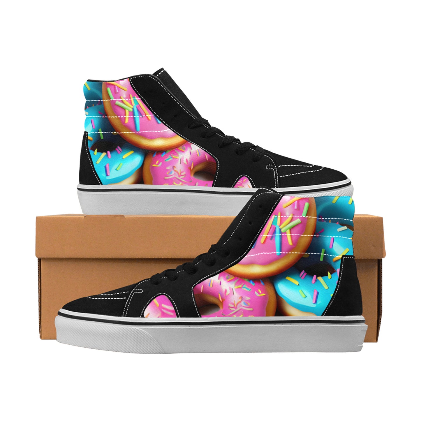 WOMEN'S Donuts High Top Skateboarding Y2K Custom Sneakers