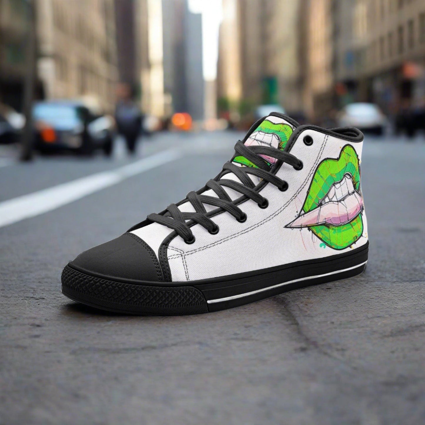 Celtic Green Emerald Wearable Bold Art - Freaky Shoes | Custom Art Sneakers