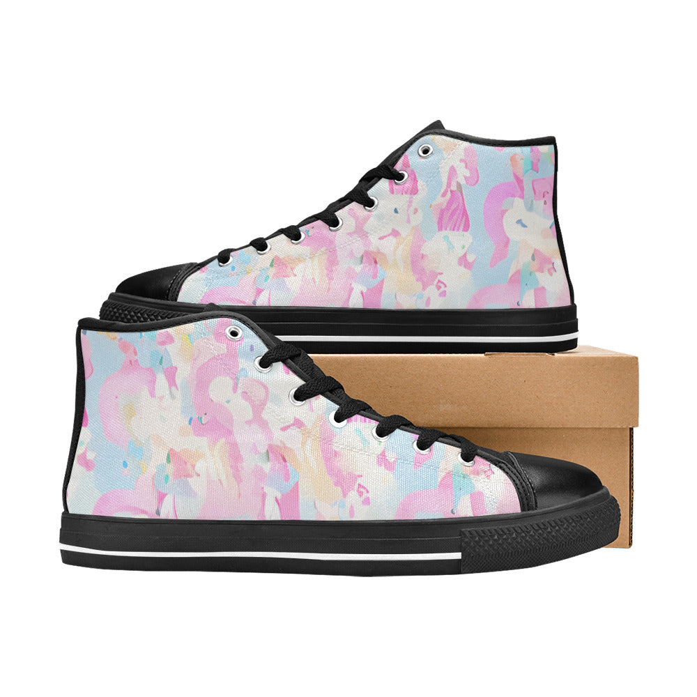 WOMEN'S Cc Unicorn Art Unicorns High Top Canvas Dreamcore Custom Shoes