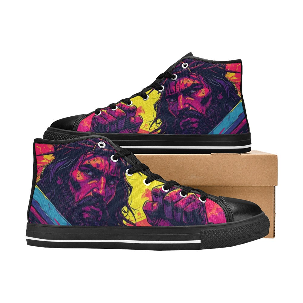 WOMEN'S Jesus_Ht_09 High Top Canvas Vivid Custom Shoes