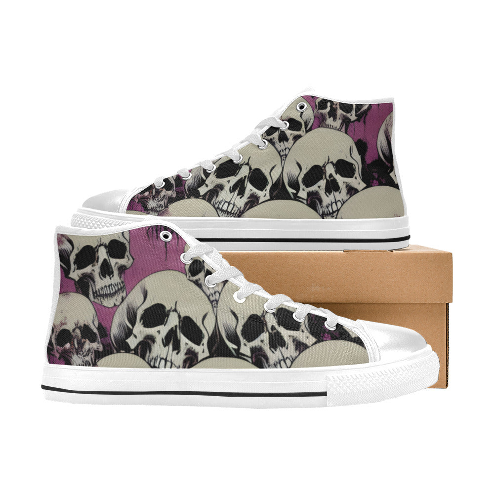 WOMEN'S Cc Skulls Retro High Top Canvas Vibrant Chaos Shoes
