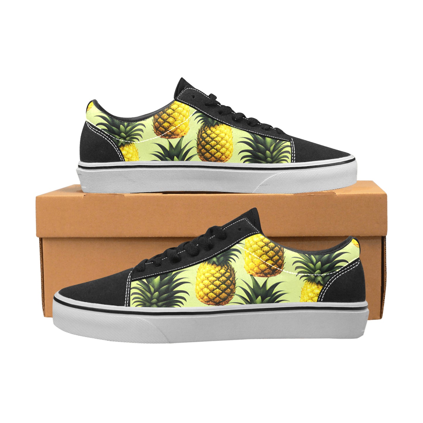 MEN'S Pineapples Please 4 Low Top Skateboarding Dreamcore Custom Sneakers