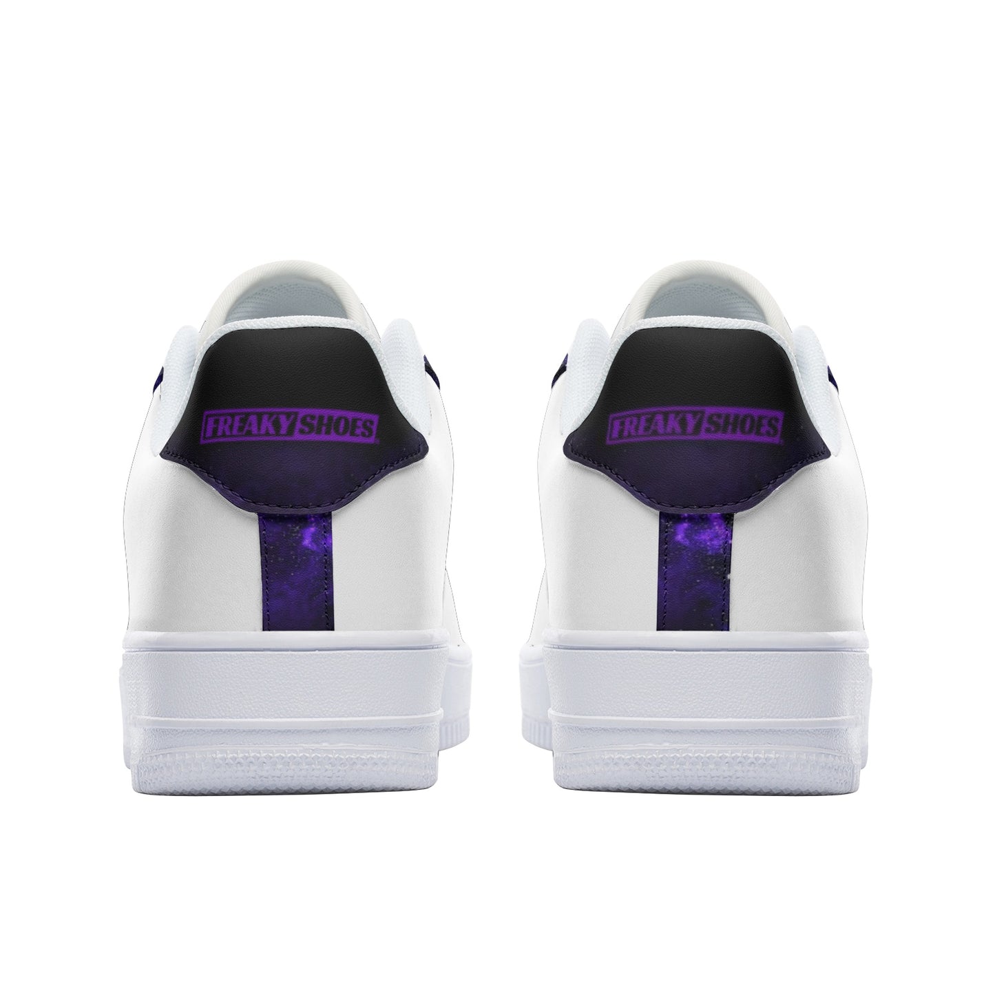 Deep Space Star Cluster Classic Custom Sneakers | Freaky Shoes® Unisex Low Top Leather Sneakers
