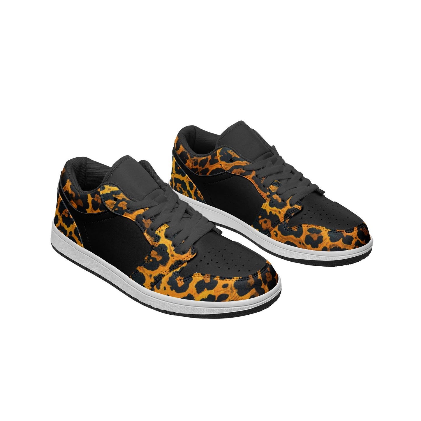Leopard Print Bold Custom Sneakers | Unisex | Freaky Shoes®