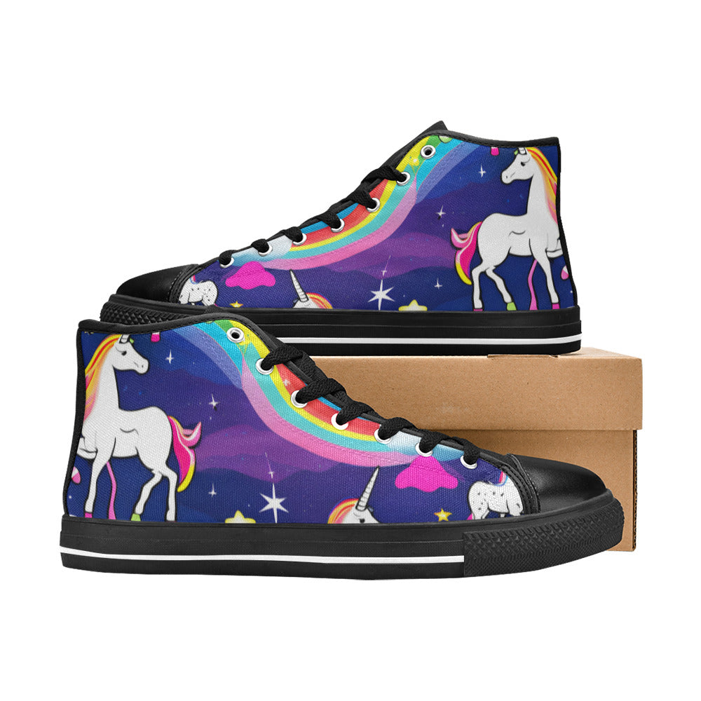 WOMEN'S Unicorns Abstract High Top Canvas Aesthetic Custom Sneakers