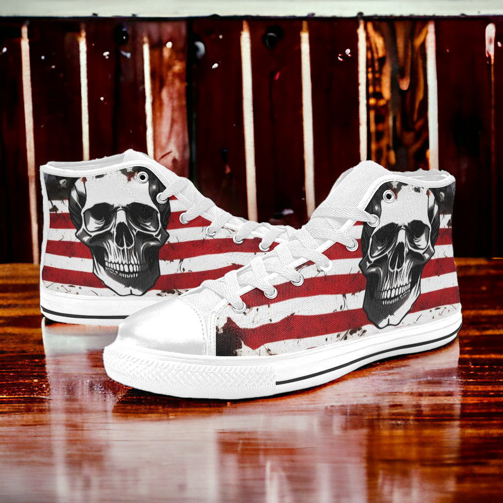 Patriotic Skull Art Women - Freaky Shoes®