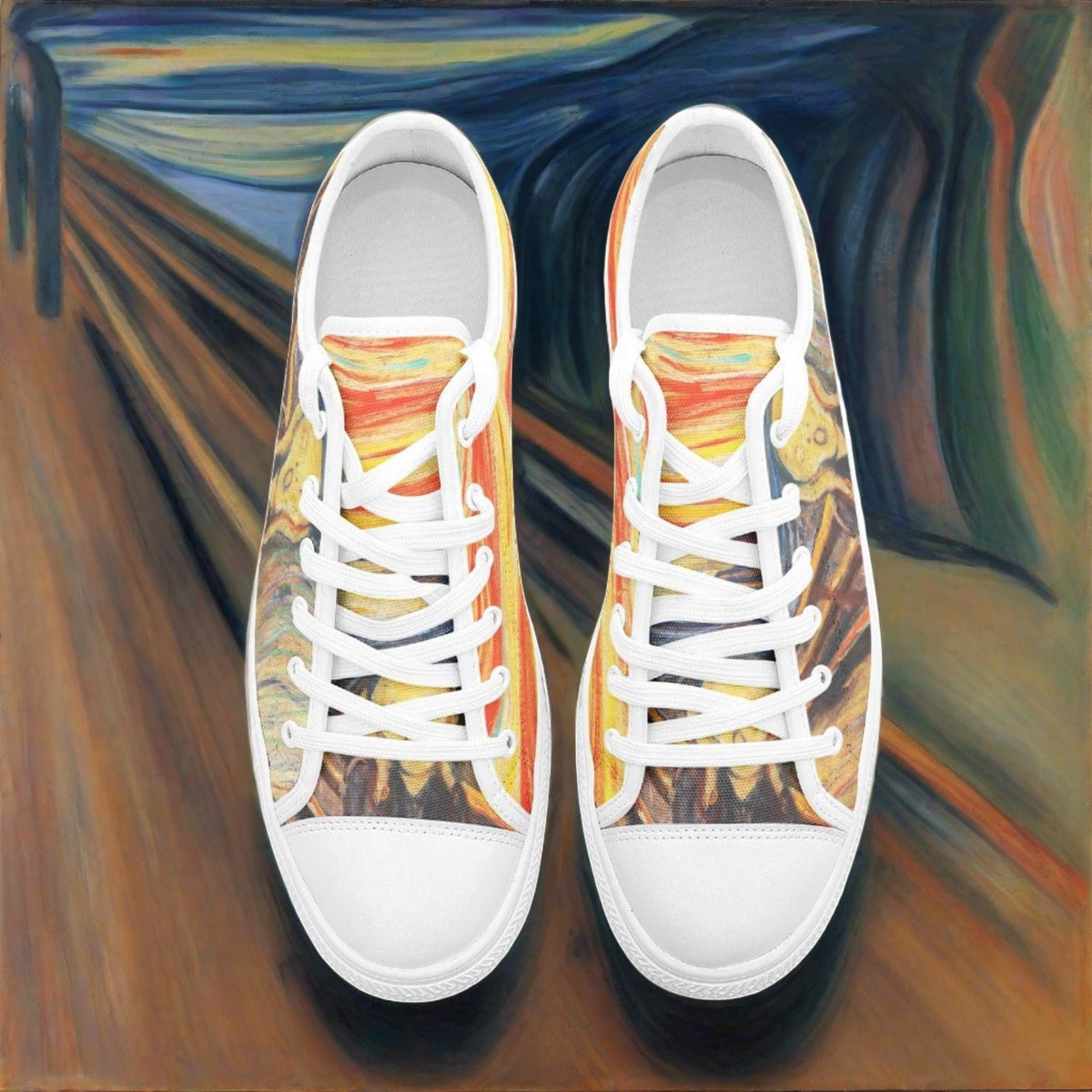 Edvard Munch 1893 The Scr | Custom Sneakers 2 | Unisex | Freaky Shoes®