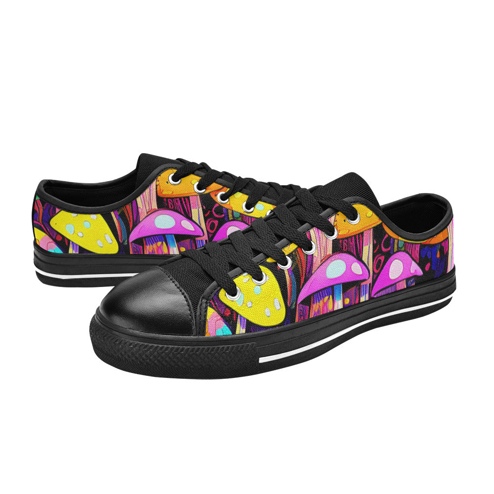 WOMEN'S Magic Mushrooms Art 5 Canvas Wallpaper Art Custom Shoes
