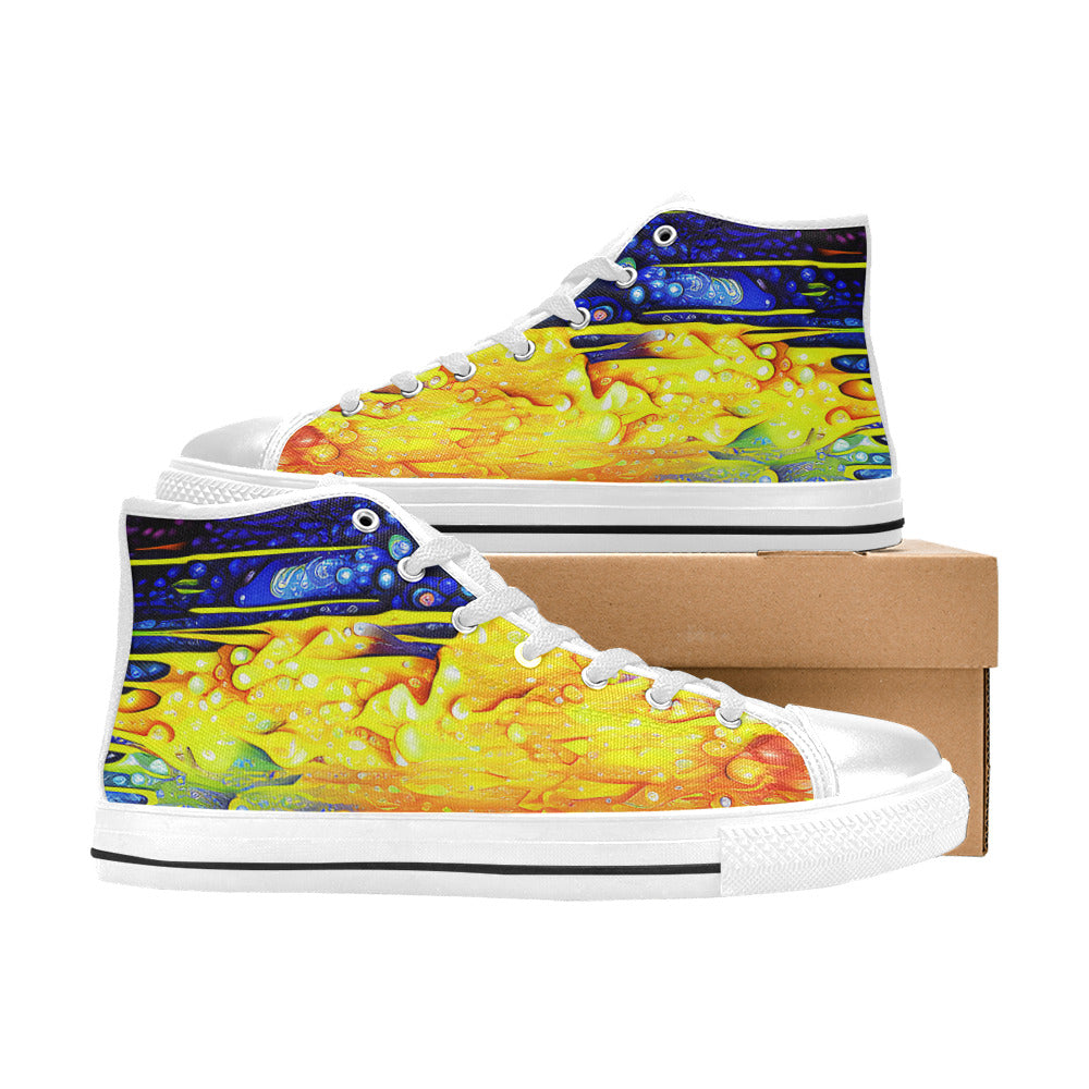 WOMEN'S Cc Acid Drip 7 High Top Canvas Dreamcore Custom Sneakers