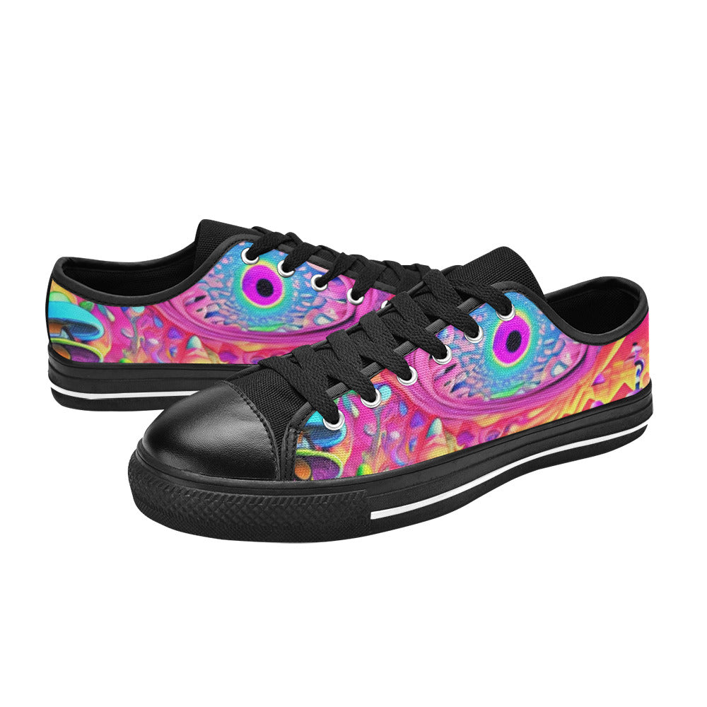 WOMEN'S Trippy Acid World Art Canvas Dreamcore Sneakers