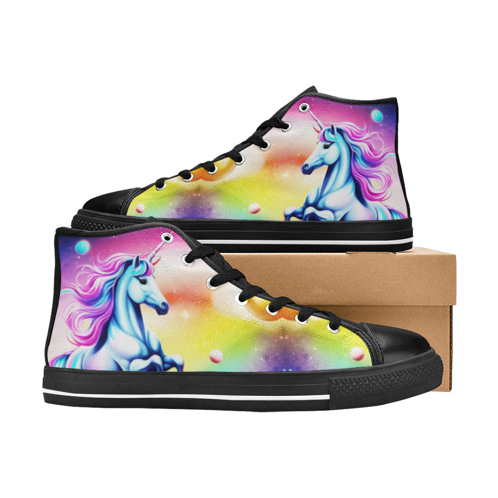 MEN'S Unicorn Art Men’S High Top Canvas Surreal Sneakers