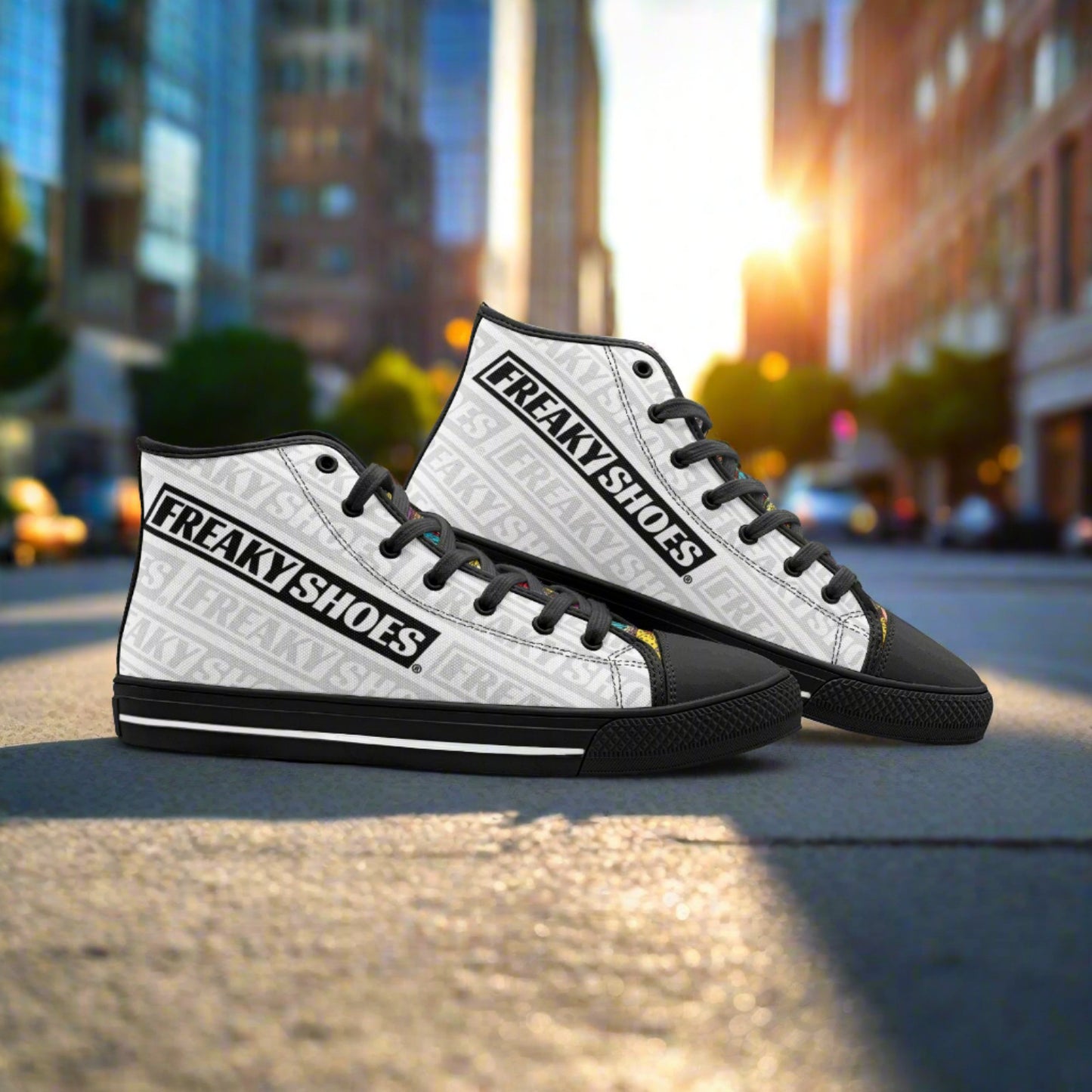 Cheeseburger Monster Freestyle Art - Freaky Shoes®