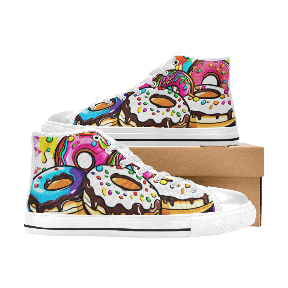 MEN'S Dripping Frosting From Rainbow High Top Canvas Surreal Shoes