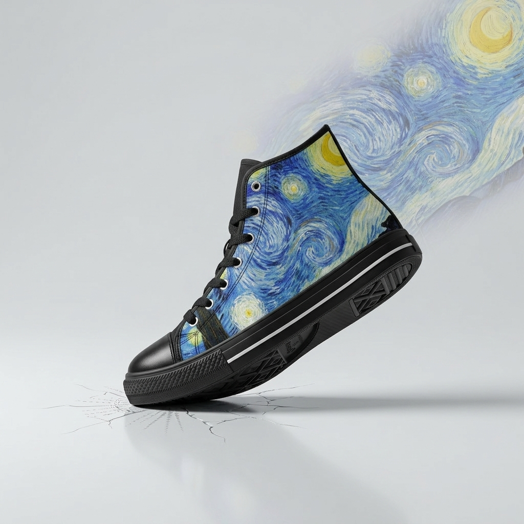 WOMEN'S Starry Night Custom Sneakers (II) | Freaky Shoes®