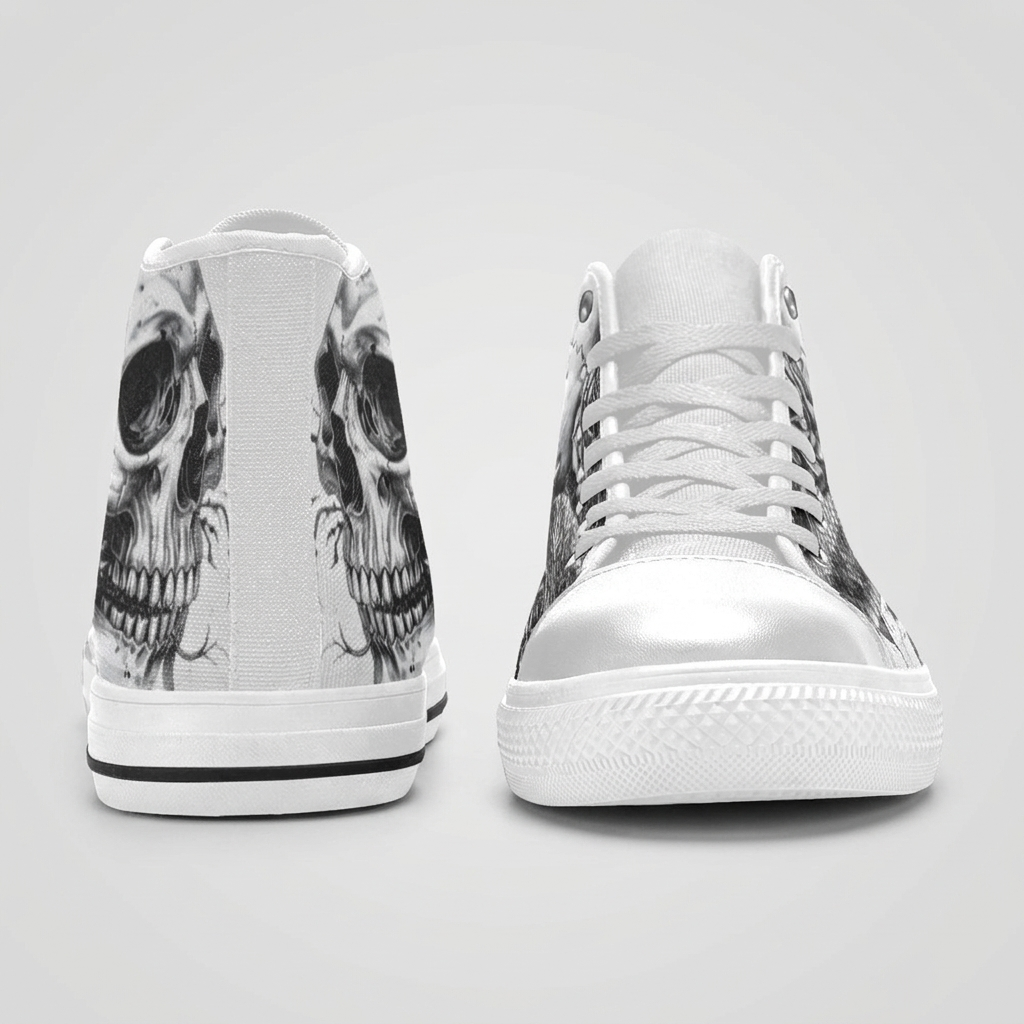 MEN'S Dark Canvas Surreal Shoes | Freaky Shoes®