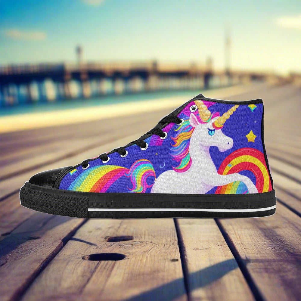 Womens Shoe Rainbow Unicorn Shoes Unicorn Rainbow Art Women
