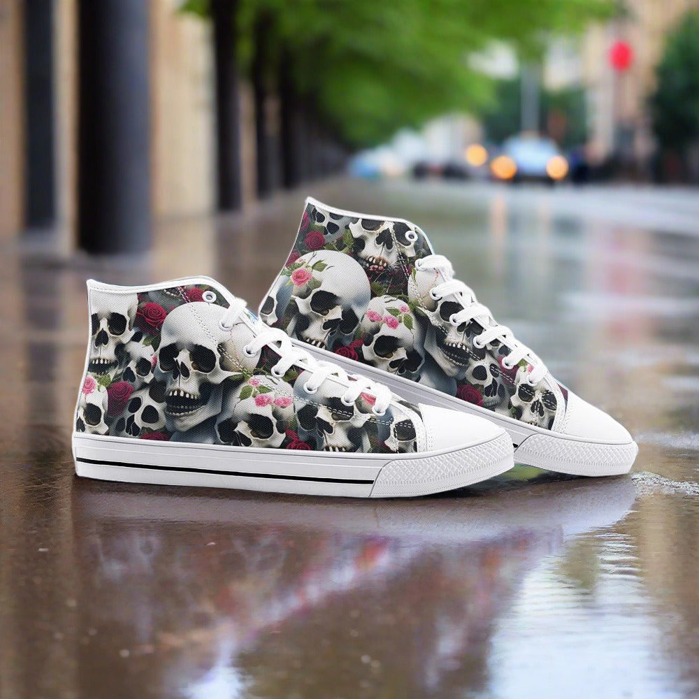 Rose Skulls Dark - Freaky Shoes®