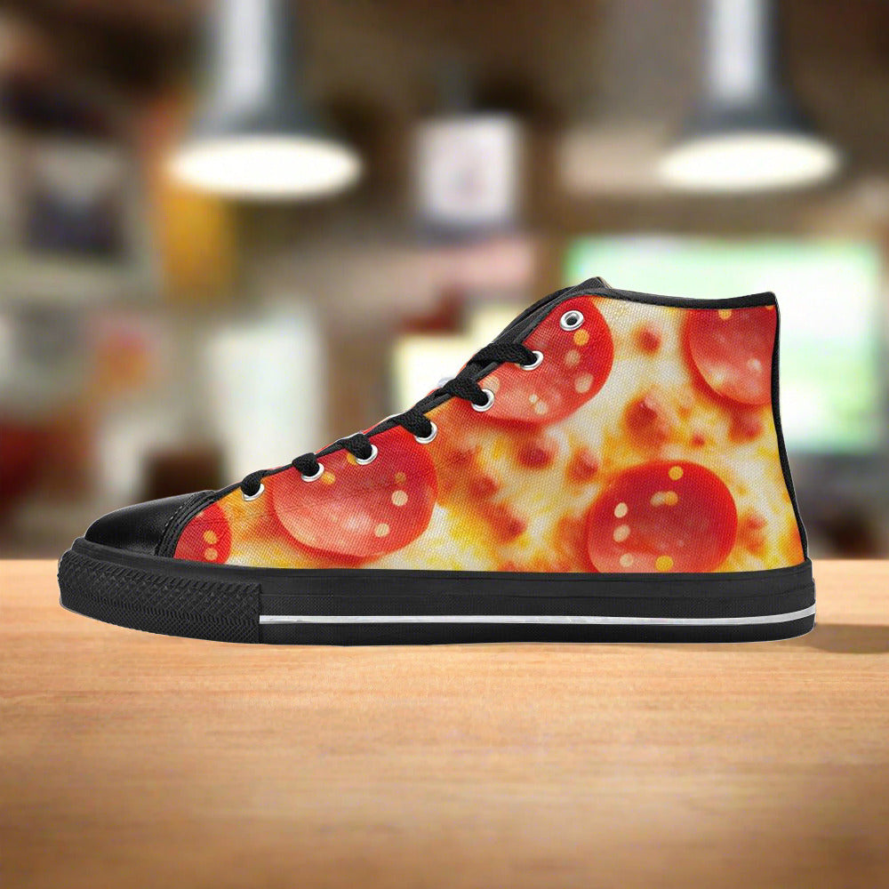Pepperoni Pizza Cheese Closeup Women - Freaky Shoes®