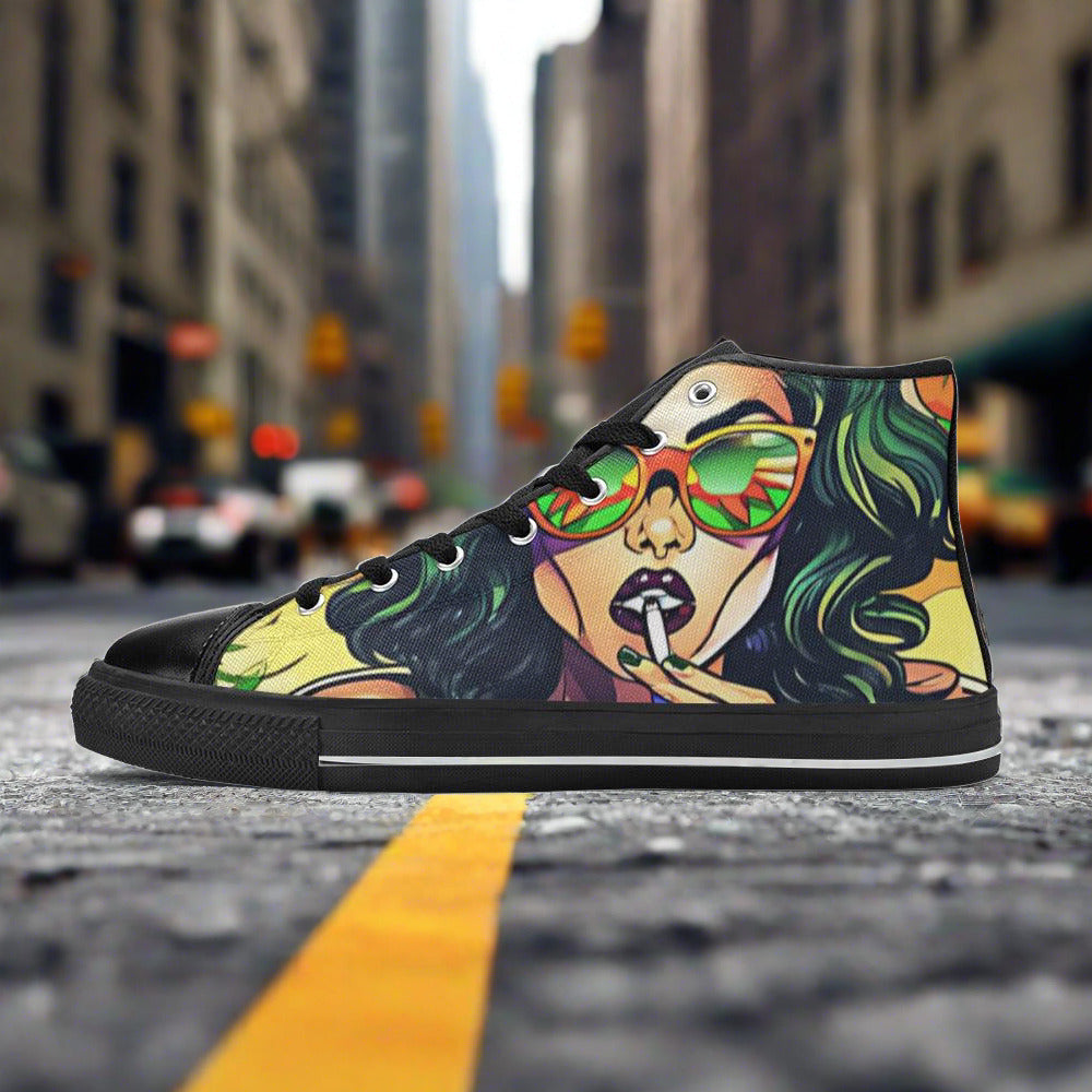 Leo Sun Lion Gold Zodiac Bold Art - Freaky Shoes