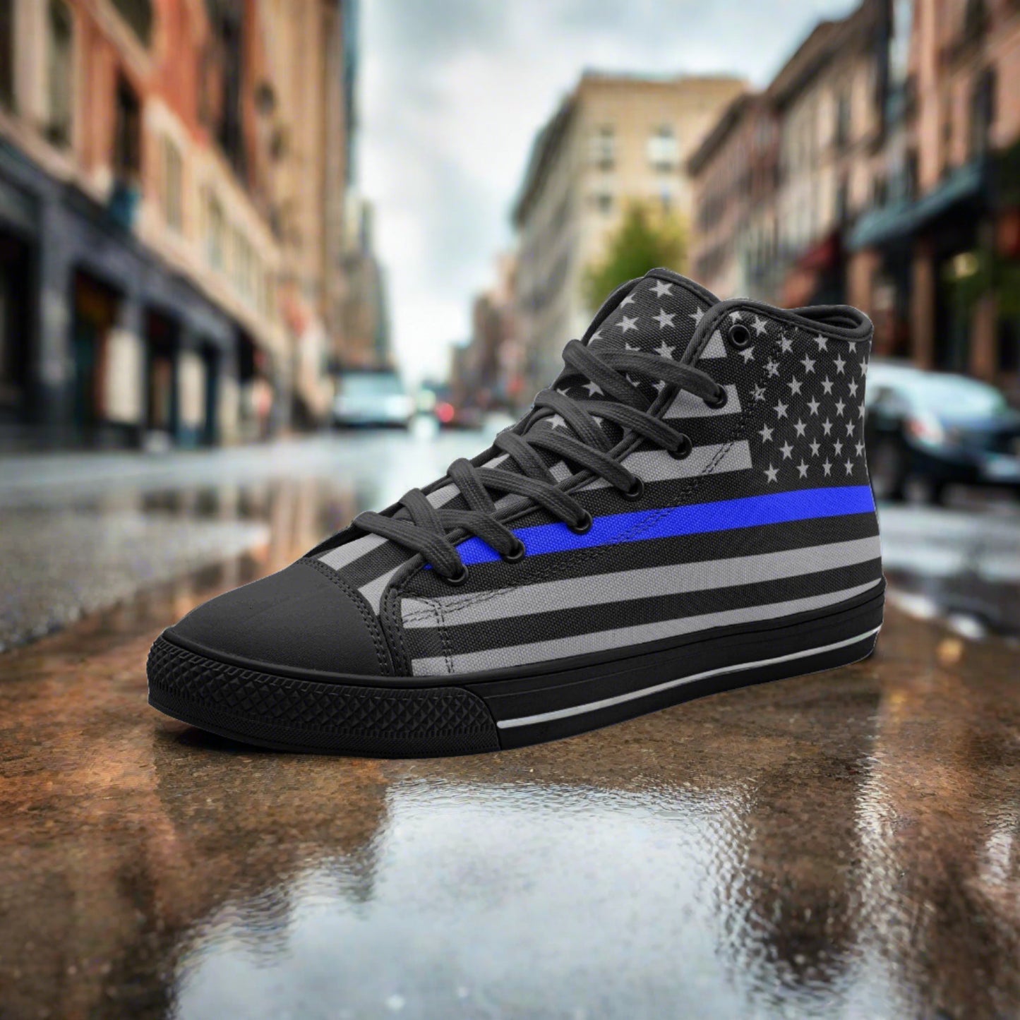 Thin Blue Line Flag - Freaky Shoes®