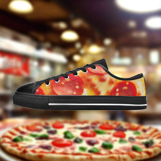 Pepperoni Pizza Cheese Closeup Men - Freaky Shoes®
