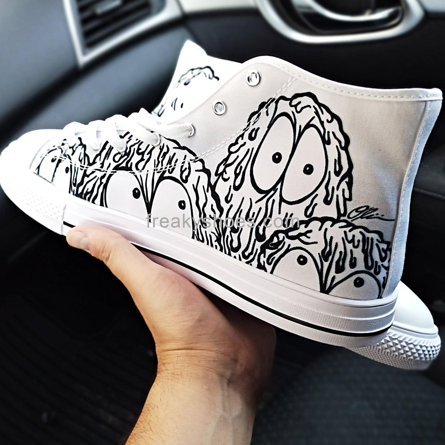 Dripping Monsters Grey Women - Freaky Shoes®