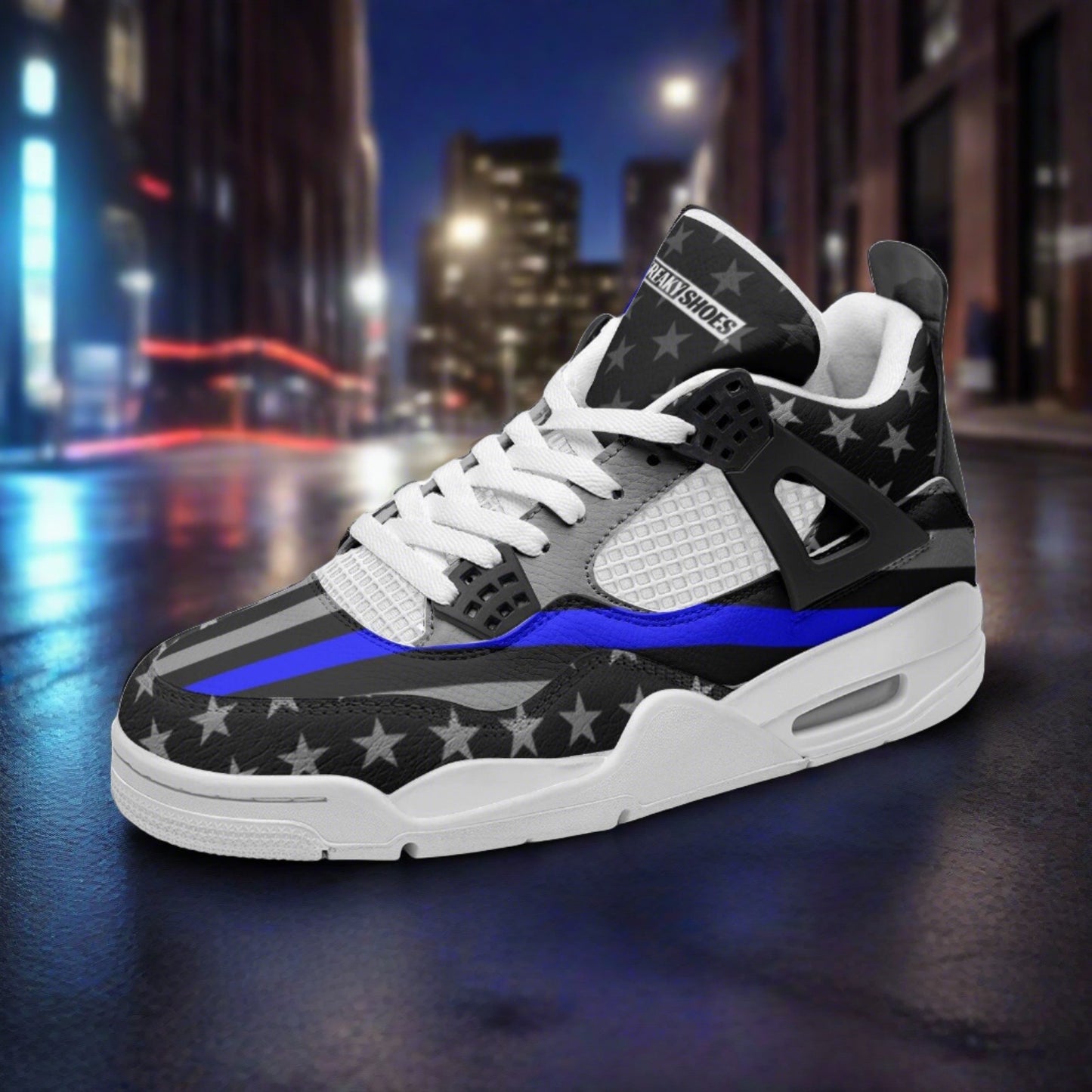 Patriotic Thin Blue Line Flag - Freaky Shoes®