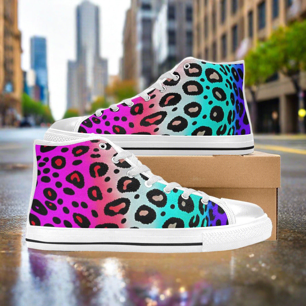 Colored Leopard Print Men - Freaky Shoes®