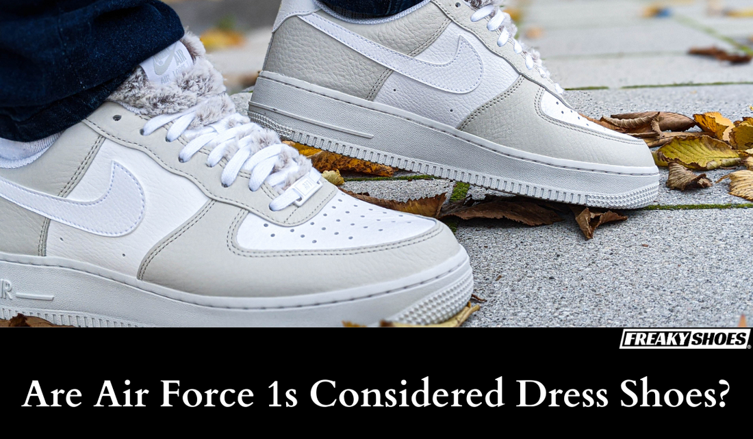 Freaky Shoes custom art sneakers: white Air Force 1s with fur collar, made to order wearable art