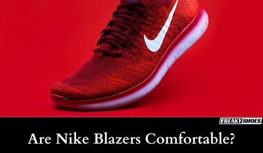 Freaky Shoes custom art sneakers with bold red knit design, made to order wearable art