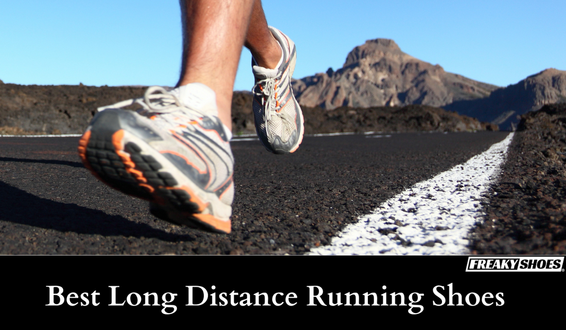 Freaky Shoes custom art sneakers with skull design, made to order for long distance running on asphalt trails.