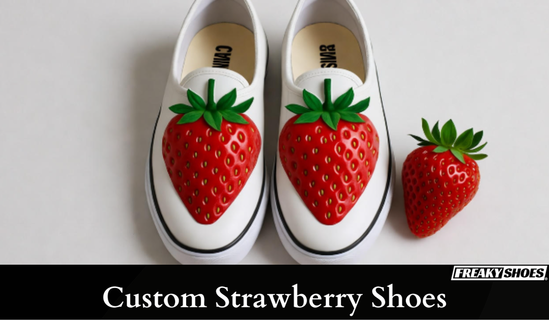 Custom strawberry shoes