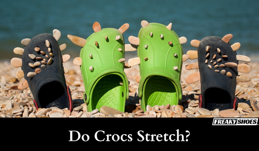 Freaky Shoes custom art sneakers with dinosaur spine design on pebble beach, made to order wearable art