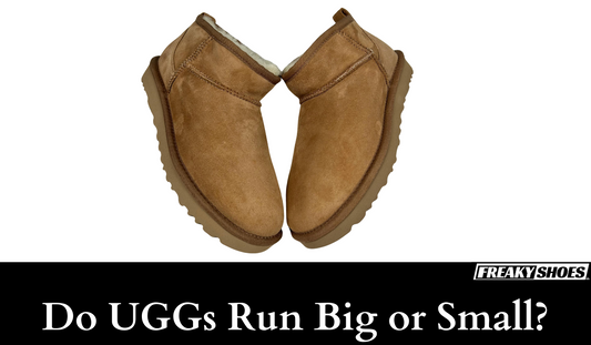 Freaky Shoes custom art sneakers: tan suede slip-ons with shearling lining, made to order