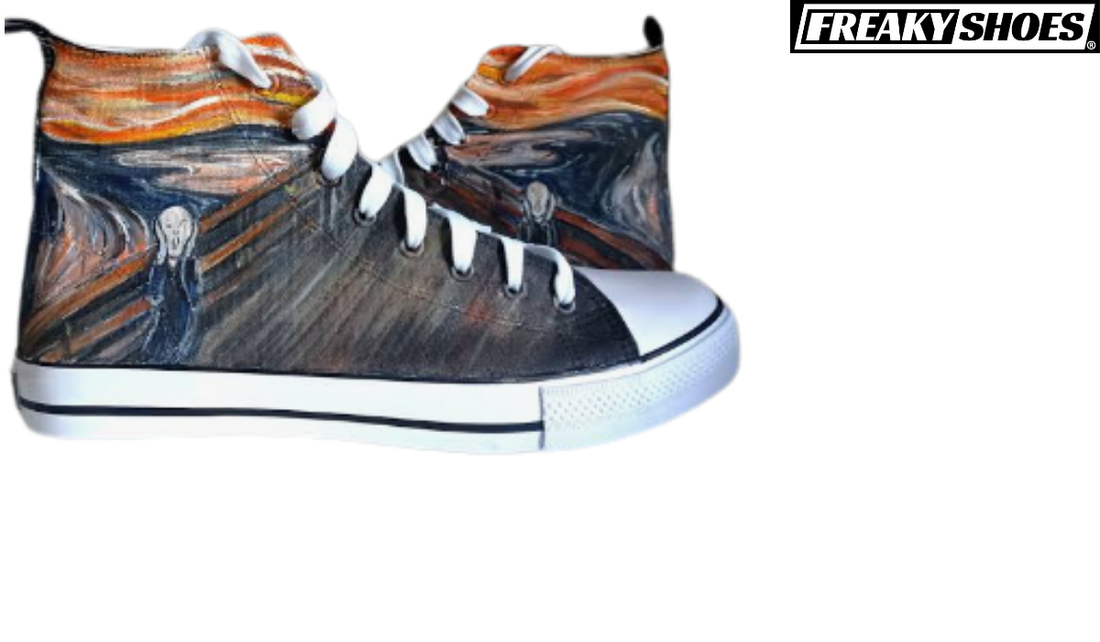 Expressionist “Scream”-Style Art Sneakers