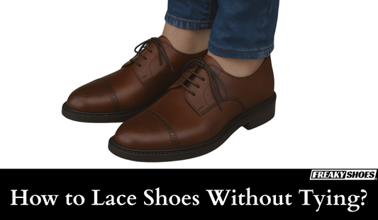 Freaky Shoes® custom art sneakers: brown leather oxfords with brogue detailing, made to order wearable art.