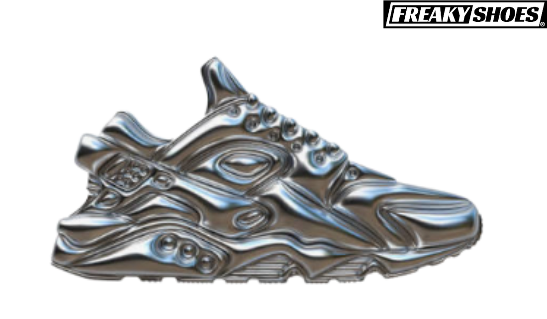 Metallic & Chrome Sneaker Trend