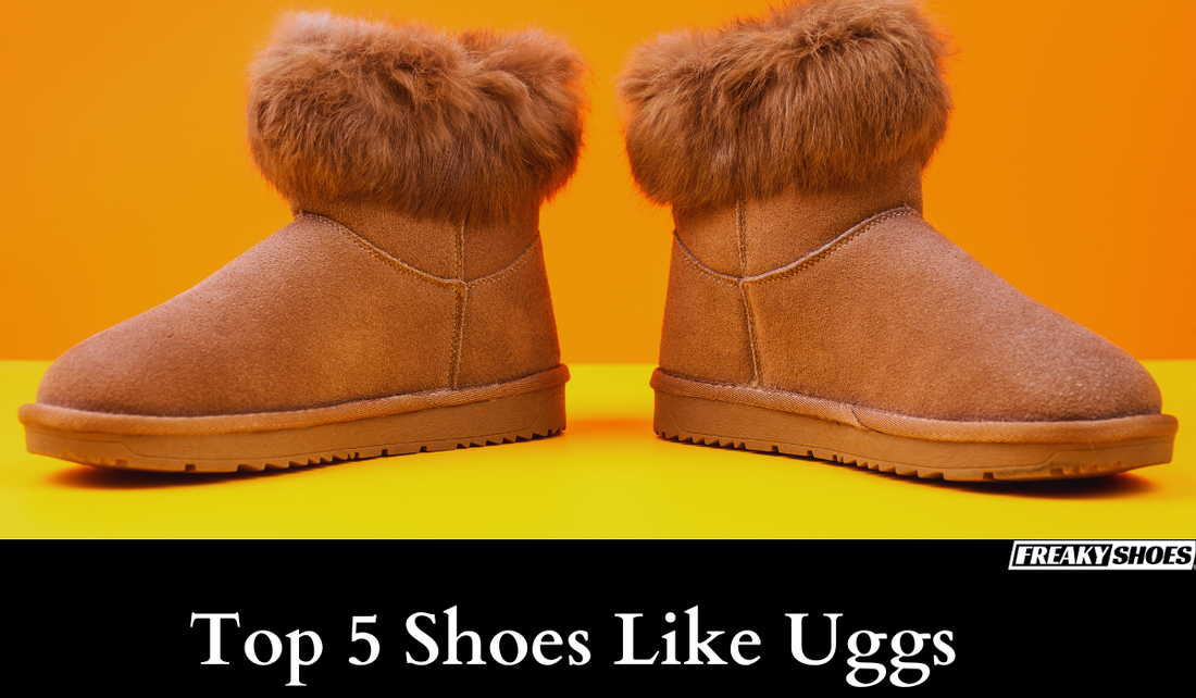 Freaky Shoes custom art sneakers: cozy brown suede boots with fluffy fur trim, made to order