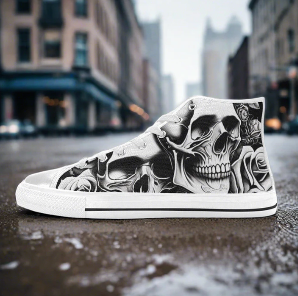 Grey Skulls Freaky Shoes®