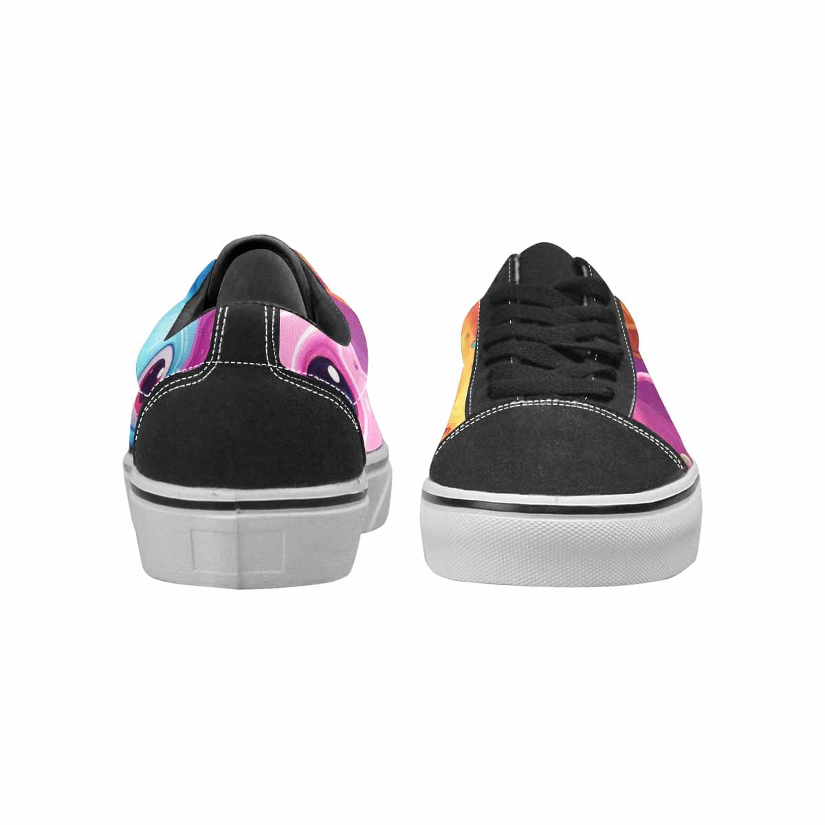 WOMEN'S Melting Icecream Cone Monster Canvas Lace-Up Grunge Custom Shoes