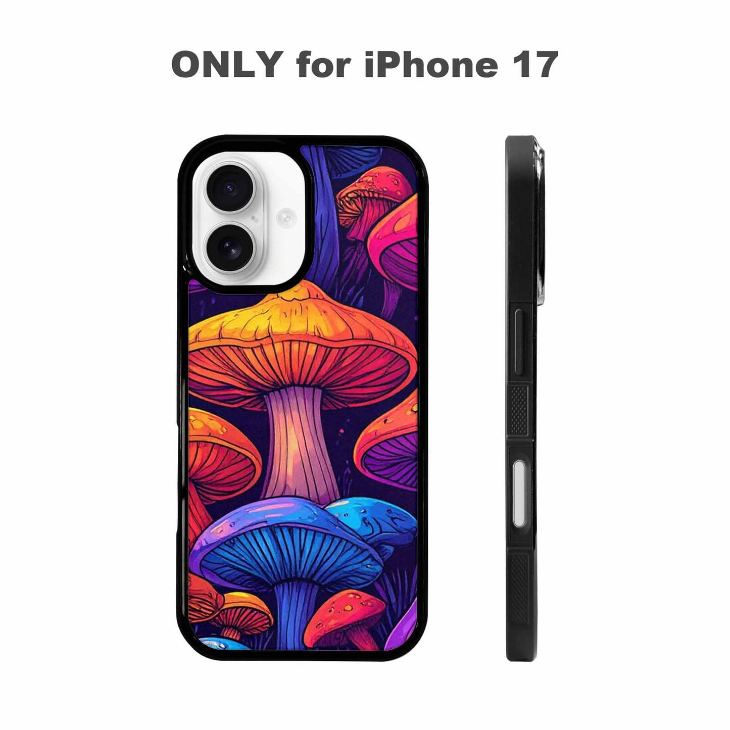 iPhone 17 Case — Psychedelic Mushroom Cartoon Pattern Cartoon Cute, Custom Print Case Cover