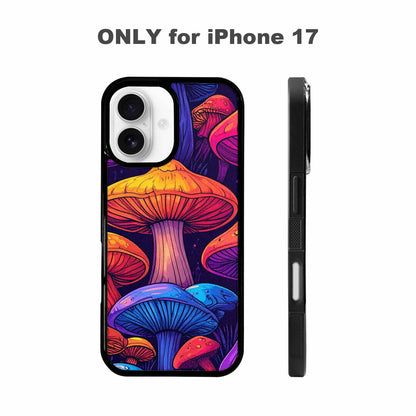 iPhone 17 Case — Psychedelic Mushroom Cartoon Pattern Cartoon Cute, Custom Print Case Cover