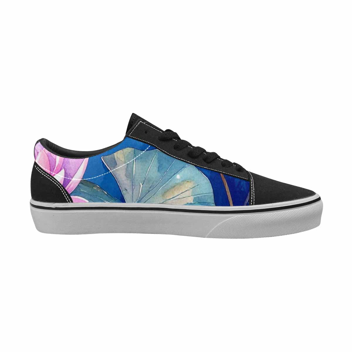MEN'S Water Lilies Impressionist Canvas Lace-Up Surreal Custom Shoes