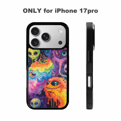 iPhone 17 Pro Case — Aliens Tie Dyemelting Aliens P Tie, Custom Designed Case Cover