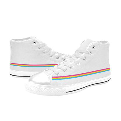 MEN'S Cc Pride Lgbt Pansexual High Top Canvas Vibrant Chaos Sneakers