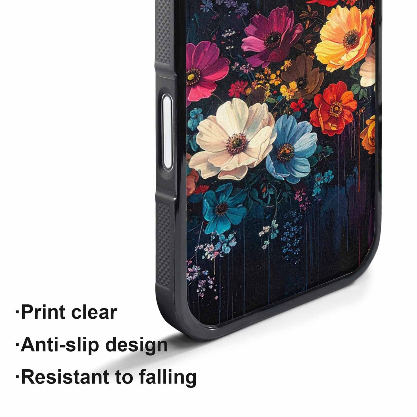 iPhone 17 Air Case — Shadowy Glitch Floral Pattern Hundreds Floral, Unique Phone Case Design