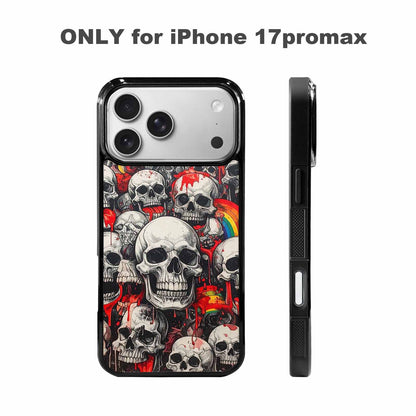 iPhone 17 Pro Max Case — Rainbow From Skull\'s Mouth Gothic Skulls, Custom Print Case Cover